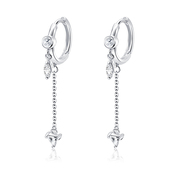 Stunning Designed with CZ Stone Silver Hoop Earring HO-2526